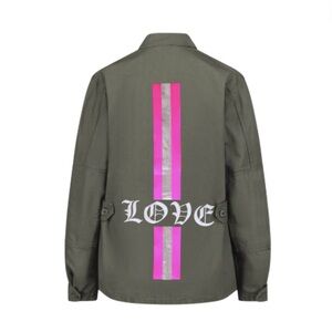 Hipchik Couture Women’s Love Army Trendy Rip-stop Jacket